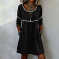 thumbnail image 1 of Women's Summer Casual Sleeveless V-Neck Linen Dress with Round Neck, 1 of 5
