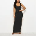thumbnail image 1 of Women's Summer Casual Solid Ankle Dress, Sleeveless Round Neck, Lightweight, 1 of 4