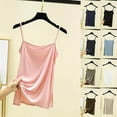 thumbnail image 1 of Women's Summer Casual Solid Color Loose Fit Round Neck Camisole Tank Top Sleeveless Lightweight Breathable Beachwear Vacation | CSEONE,Army Green XL, 1 of 9
