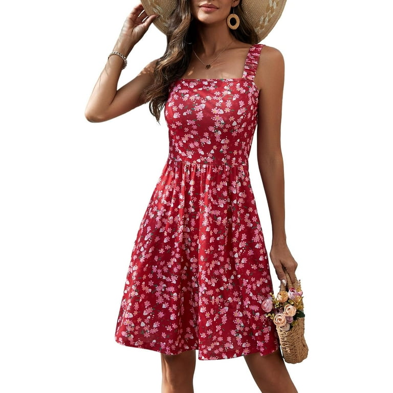 Sweet Solid Flowers O Neck Sleeveless Dresses Sweet Solid Flowers O Neck Sleeveless Dresses