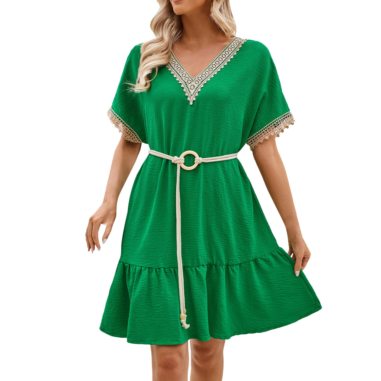 formal floor length dress Elegant Floor-Length High Quality Prom Dresses, V Neck Mermaid under100 SHEIN EZwear Plus Size Color:Daffodil Flower
