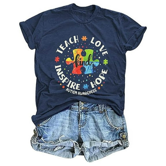 Women's Summer Casual T-Shirt Fashion Print Comfortable Round Neck Short Sleeve Tee Soft Breathable Lightweight Stylish Top