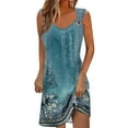 thumbnail image 1 of Women's Summer Casual T-shirt Dresses Short Sleeve Boho Beach Dress, 1 of 5