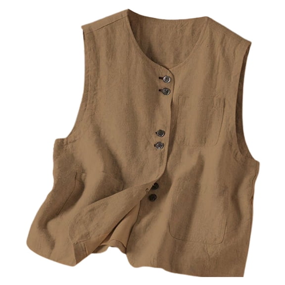 Women's Summer Casual Vests Stylish Sleeveless Outerwear For Daily Wear For Spring And Summer Layering Ideal With Dresses Or Casual Pants