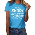 thumbnail image 1 of Women's Summer Clothes Comfy Casual Shirts Funny Letter Print Tees Y2K Tops Dressy Casual Fashion 2024 Vintage Short Sleeve Tunic Tops Loose Fit Flowy Round Neck Blouse Light Blue T Shirts XXL, 1 of 8