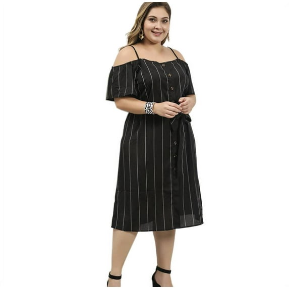 Women's Summer Cold Shoulder Sundress Casual Long Maxi Dress