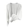 Women's Summer Cropped Cardigan Sweaters Lantern Sleeves Knit Lightweight Open Front Shrugs Tops 2025