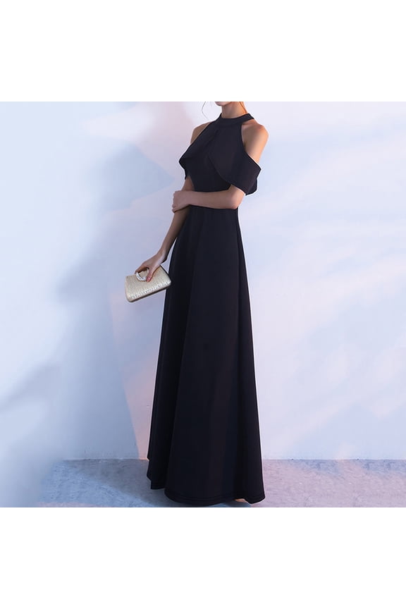 Women's Summer Dress, Maxi Dress with High Elasticity, Long Tiered Skirt with Pockets for Casual and Party Wear