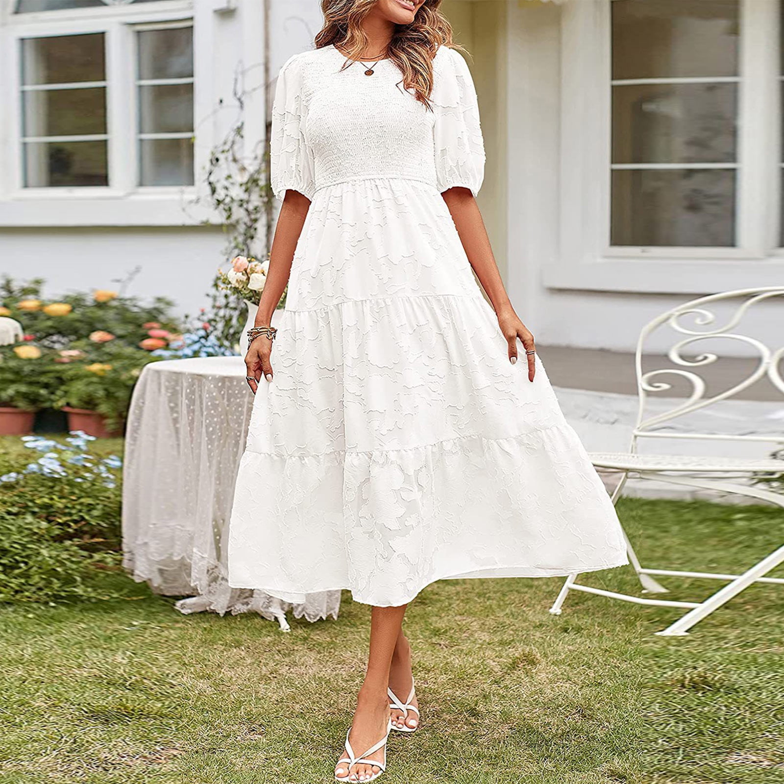 https://i5.walmartimages.com/seo/Women-s-Summer-Dresses-2023-Puff-Sleeve-Smocked-Floral-Dress-Crewneck-Lace-Flowy-Tiered-Midi-Summer-Dresses-White-M_e6468d5b-45ae-4bb4-a9b2-42ab6025385d.1bee4f81316320e1a7c20b496f945146.jpeg