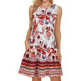 thumbnail image 1 of Women's Summer Dresses 2024 Beach Casual Sleeveless Floral Print Tank Loose Sundress with Pocket, 1 of 6