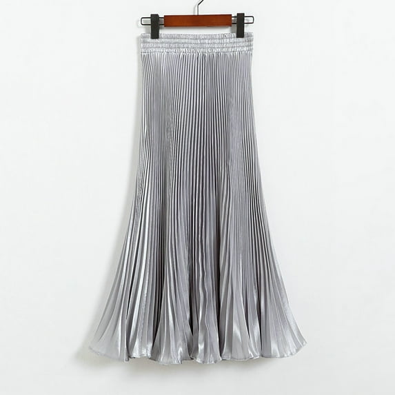 Women’s Summer Elastic Waist Pleated A Line Flowy Swing Tiered Long Beach Skirt Dress Scrub Skirts Plaid Skirt Swing Skirt Swim Cover up Skirt Womens Long Skirts Women's Short Skirt Half Skirt Dance