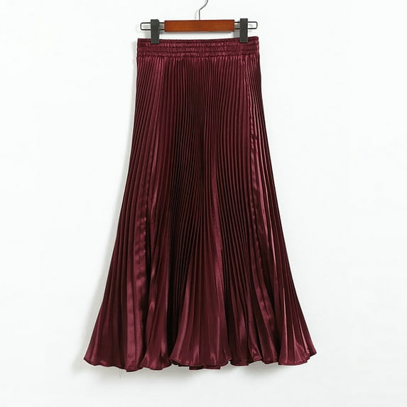 Women’s Summer Elastic Waist Pleated A Line Flowy Swing Tiered Long Beach Skirt Dress Scrub Skirts Plaid Skirt Swing Skirt Swim Cover up Skirt Womens Long Skirts Women's Short Skirt Half Skirt Dance