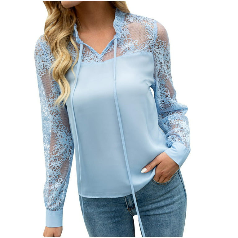 Long sleeve v-neck tunic Lace sexy beach dress See through women's