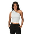 thumbnail image 1 of Women's Summer Fashion Tank Tops Sleeveless One Shoulder Solid Color/Floral Vest, 1 of 10
