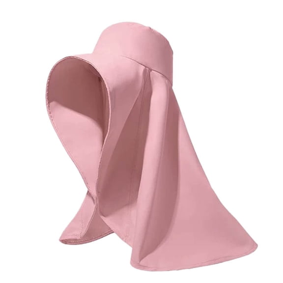 Women's Summer Full-Face Sun Hat - Acrylic, Lightweight (140g) - Wide Brim (40x33cm), Adjustable Head Circumference - Foldable, For Cycling/Fishing/Travel