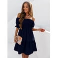thumbnail image 1 of Women's Summer Halter Sundress Sleeveless Mini Beach Dress with Pockets, 1 of 5
