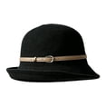 thumbnail image 1 of Women's Summer Hats Elegant Summer Short Brim Packable Cloche Bucket Church Sun Hat sun hats for women Black One Size, 1 of 3