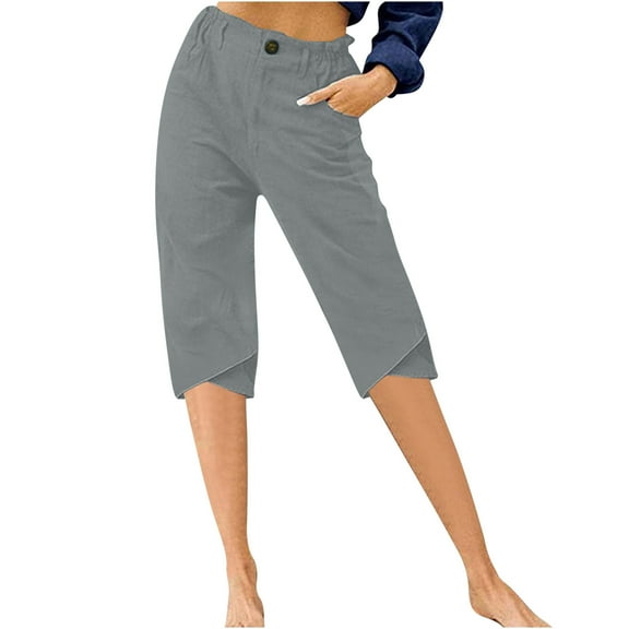 Women's Summer High Waisted Shorts Stretchy Straight Wide Leg Short Business Casual Fashion Resort Beach Capris Clothes