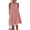 Women's Summer Hollow Out Halter Dresses Casual Sleeveless ALine