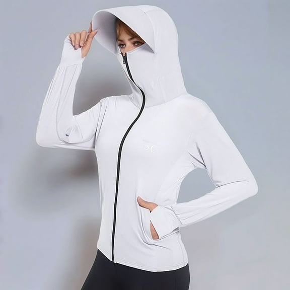Women's Summer Hoodie Lightweight Sun Casual Pullover Ice Silk Comfortable Basic Solid Color Sweatshirt For Daily Wear And Vacation Women Sweat Shirts Pullover Hooded Sweatshirt for Women Small Womens