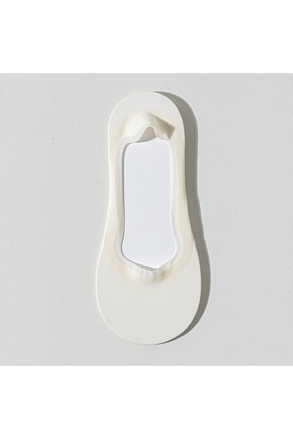 Women's Summer Ice Silk Boat Socks - Moisture-Wicking Thin Cotton Bottom with Non-Slip Design (One Size, 6 Pairs)