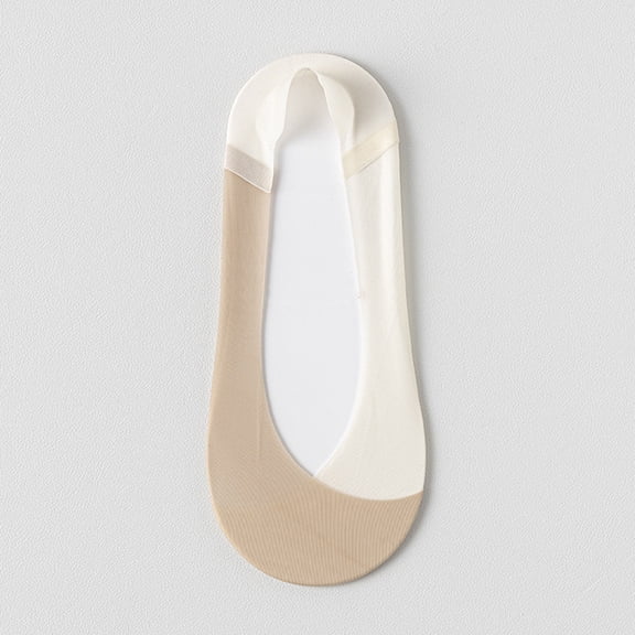 Women's Summer Ice Silk Boat Socks - Thin Cotton-Blend Non-Slip Short Socks for High Heels (One Size, 6 Pairs)