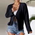 thumbnail image 1 of Women's Summer Knit Cardigan With Cutout Details For Beach And Casual Wear Netted Cardigan Shaker Zip Front Cardigan plus Size Cardigan Lightweight Long Cardigan Sweaters for Women Winter Open, 1 of 3
