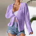 thumbnail image 1 of Women's Summer Knit Cardigan With Cutout Details For Beach And Casual Wear Netted Cardigan Shaker Zip Front Cardigan plus Size Cardigan Lightweight Long Cardigan Sweaters for Women Winter Open, 1 of 3
