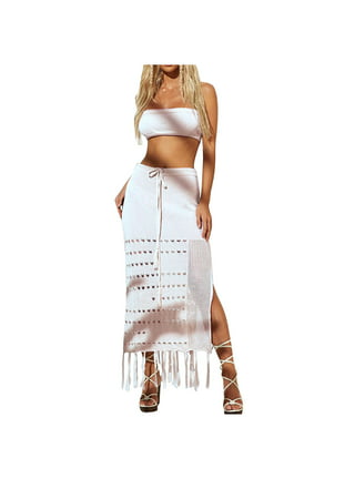Reduced RQYYD 2 Piece Fall Sweater Dress Sets for Women Long Sleeve Knit  Outfits Solid Crew Neck Crop Top Mini Skirt Sexy Bodycon Dresses(White,S)
