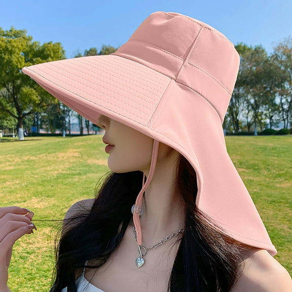 Women's Summer Large Hat Visor Visor Neck Outdoor Mountaineering Fisherman Sun Hat Red Bucket Hat Bucket Hat Funny Men's Funny Bucket Hat Men's Rain Hat Summer Floppy Hat Fishing Clothes Men Bucket