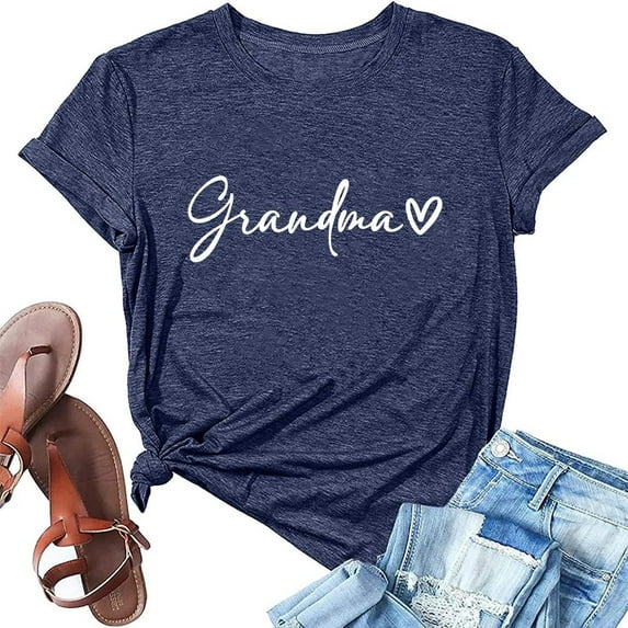 Women's Summer Letter Print Comfortable And Fashionable Fit Colored Top Short Sleeved T Shirt Tee Shirts Womens Tops Long Sleeve for Women Ladies Workout Women T Shirt Long Sleeve Pack of Turtle Neck