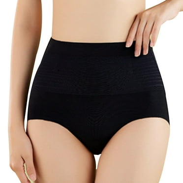 Women's Summer Lightweight Mid Waist Tight Fit Underwear Seamless Ice Smooth Triangle Underwear (Black)