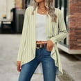 thumbnail image 1 of Women's Summer Long Cardigan Lightweight Long Sleeve Ladies Open Front Casual Cardigan Beige XL, 1 of 7