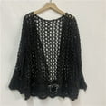 thumbnail image 1 of Women's Summer Long Sleeve Cardigan Hollow Out Crochet Knit Floral Cover Up Open Front Scalloped Mesh Beach Coat Get It by Tomorrow Cardigan Sweaters for Women Size 3x Cardigan Winter Cardigan plus, 1 of 3