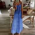 thumbnail image 1 of Women's Summer Maxi Dress Sleeveless V Neck Floral Dress for Women Spaghetti Strap for Casual Resort Seaside Beach Sundress, 1 of 5