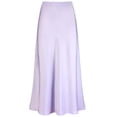 thumbnail image 1 of Women's Summer Maxi Skirt Solid Color High Waisted ALine Flowy Long Skirt for Beach Vacation Light Purple 2XL, 1 of 2