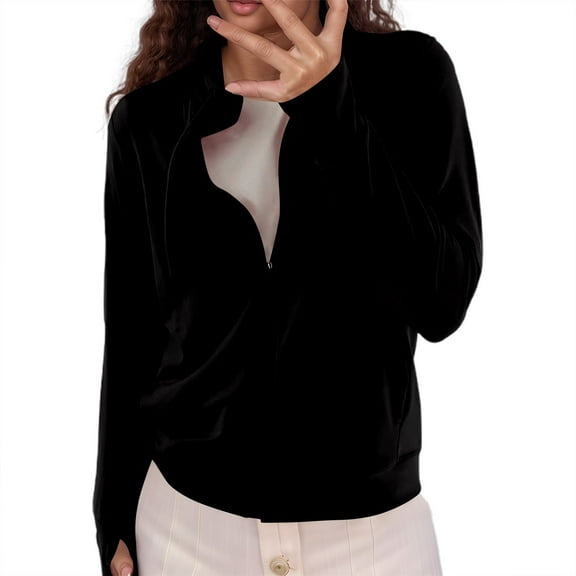 Women's Summer Mesh Zip Up Hoodie Long Sleeve Sunscreen Jacket