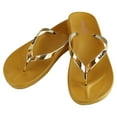 thumbnail image 1 of Women's Summer Metallic Strap Casual Thongs Flat Flip Flop Sandals Slipper, 1 of 4