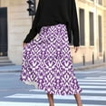 thumbnail image 1 of Women's Summer Midi Skirts Elastic High Waist Flowy Casual Summer Trendy Printed Boho Beach Vacation Skirt, 1 of 6