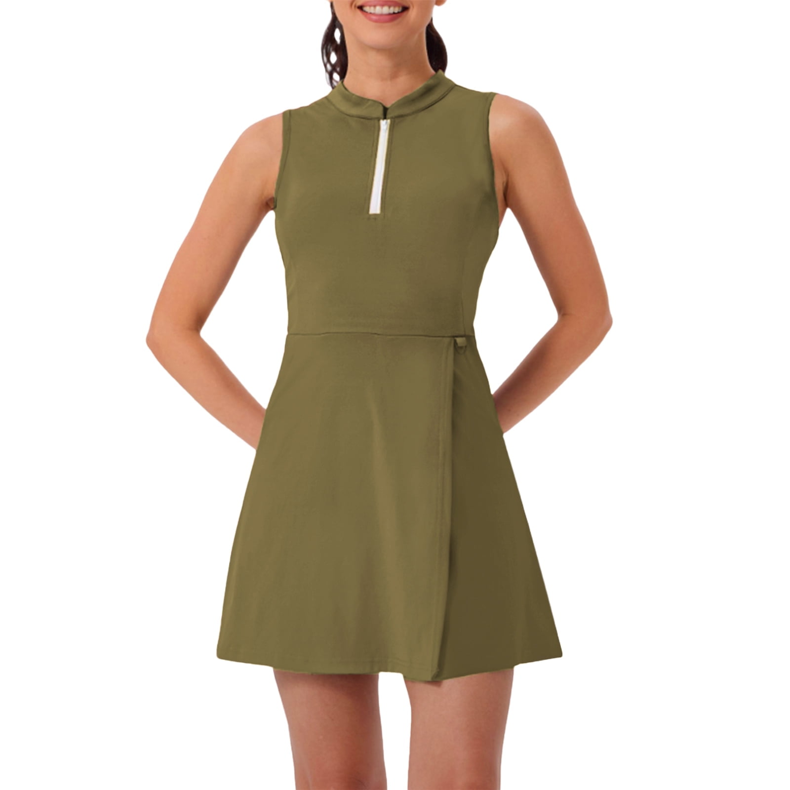 knee length dresses for ladies P-Town Pleated Mini Dress – Byrdie Golf Social Wear main image 0