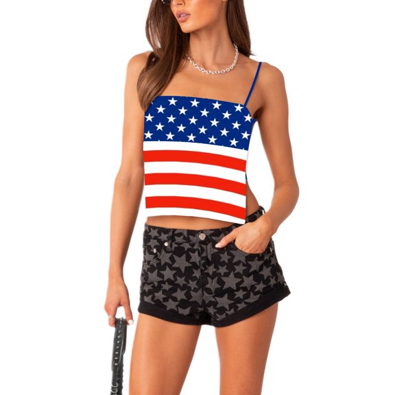 Women´s Summer Mini Skinny Sling Vest Solid Color Sleeveless Backless Tie Up Crop Tops