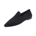 thumbnail image 1 of Women’s Summer Moccasin Loafers Wide Fit Lightweight Solid Mesh Slip On Pointed Toe Flats Black 7, 1 of 9