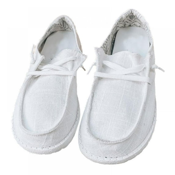 Women's Summer New Casual Breathable Canvas Shoes TOPWONER Fashion Single Shoes