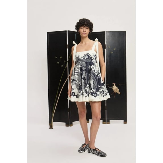 Women's Summer New Simple Long-Sleeve Batwing Sleeve Mini Dress