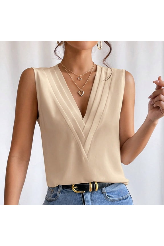 Women's Summer New V Neck Solid Color Tank Top Shirt Light Spandex Shirt Women Soft Long Sleeve Tee Shirts for Women Casual Women Summer Long Sleeve Plain Shirt Women Short Sleeve Shirts for