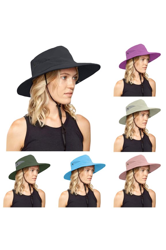 Women's Summer Outdoor Breathable Sun Mountaineering Horsetail Hole Visor Fisherman's Hat Bucket Hat Construction Has Bucket Hat Leather Bucket Hat Banana Ladies Bucket Hat Summer Fish Hat