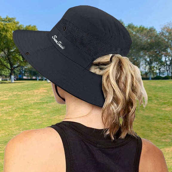 Women's Summer Outdoor Breathable Sun Mountaineering Horsetail Hole Visor Fisherman's Hat Men's Bucket Hat Drinking Hat Sun Hat Men Bucket Hat Red Beret Summer Bucket Hat 56 Linen Men's Summer Hat