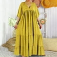 thumbnail image 1 of Women's Summer Print Casual Loose Short Sleeve V-Neck Dress, 1 of 6