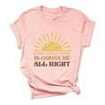 thumbnail image 1 of Women's Summer Print Fit Colored Top Short Sleeved T Shirt, 1 of 3