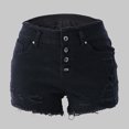 thumbnail image 1 of Women's Summer Ripped Jean Shorts Stretch Skinny Denim Shorts Beach Casual Women Shorts, 1 of 5